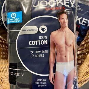 Jockey Classics Black Low-Rise Briefs 3-Pack Size 36